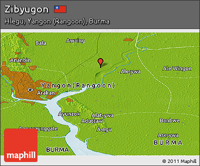 Physical Panoramic Map of Zibyugon
