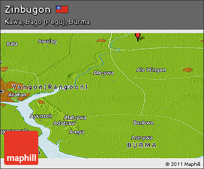 Physical Panoramic Map of Zinbugon