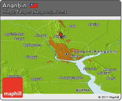 Physical Panoramic Map of Ananbin