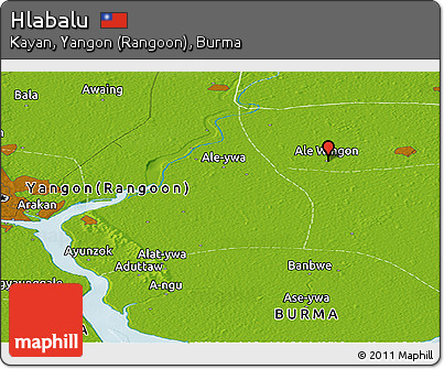 Physical Panoramic Map of Hlabalu