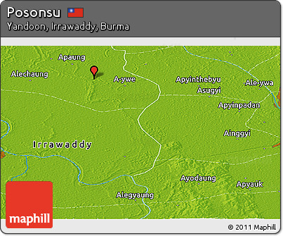 Physical Panoramic Map of Posonsu