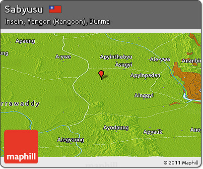 Physical Panoramic Map of Sabyusu
