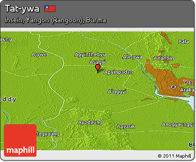 Physical Panoramic Map of Tat-ywa