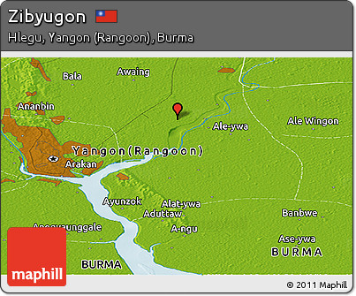 Physical Panoramic Map of Zibyugon