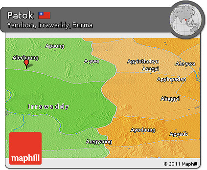 Political Panoramic Map of Patok