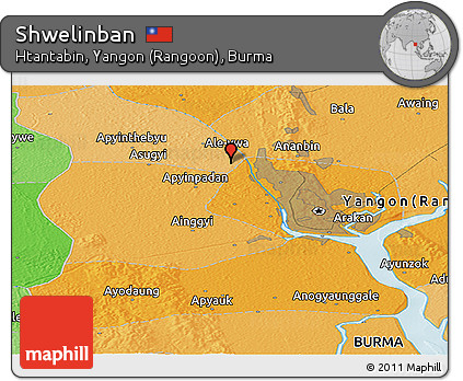Political Panoramic Map of Shwelinban