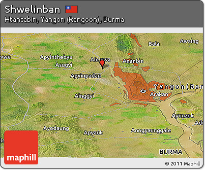Satellite Panoramic Map of Shwelinban