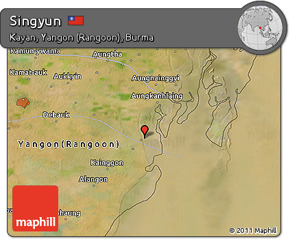 Satellite 3D Map of Singyun
