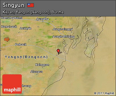 Satellite 3D Map of Singyun