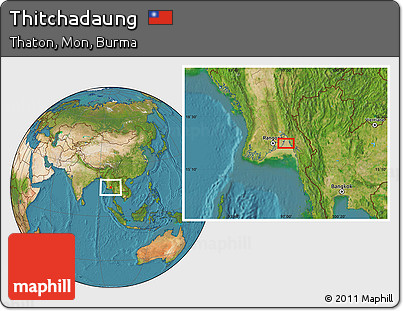 Satellite Location Map of Thitchadaung
