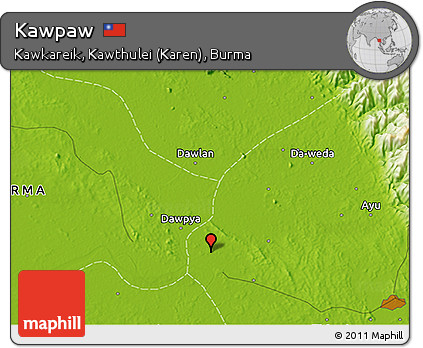 Physical 3D Map of Kawpaw