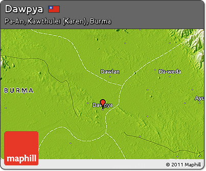Physical 3D Map of Dawpya