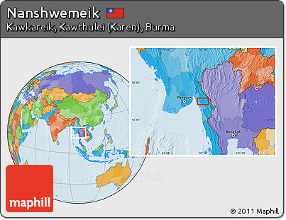 Political Location Map of Nanshwemeik