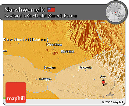 Political Panoramic Map of Nanshwemeik