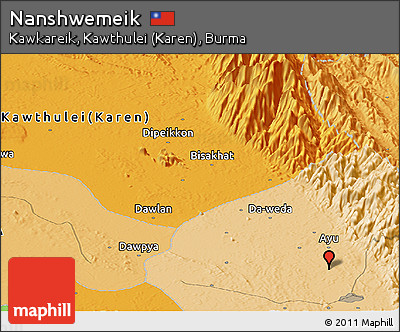 Political Panoramic Map of Nanshwemeik
