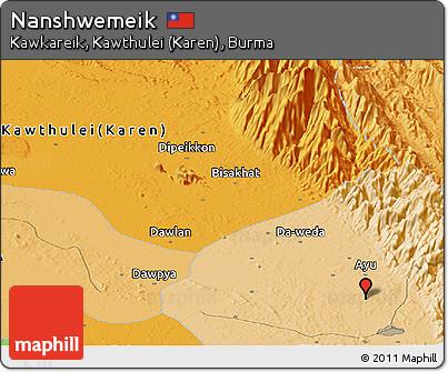 Political Panoramic Map of Nanshwemeik