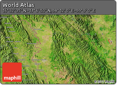 Satellite Map of the Area around 16° 49' 43" N, 98° 40' 30" E