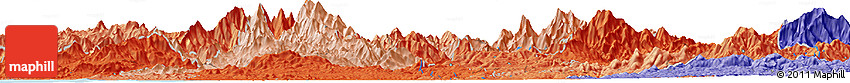 Political Horizon Map of the Area around 16° 49' 43" N, 98° 31' 30" W