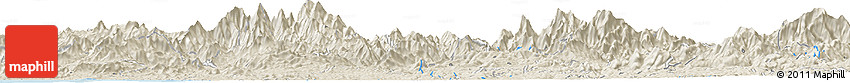 Shaded Relief Horizon Map of Juchitlán