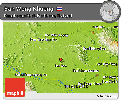 Physical Panoramic Map of Ban Wang Khuang