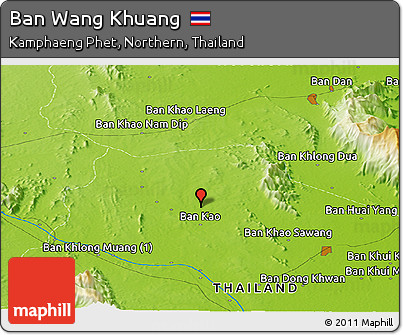 Physical Panoramic Map of Ban Wang Khuang