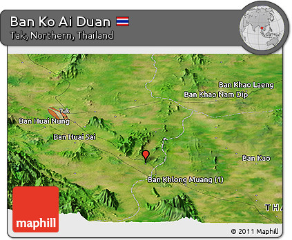 Satellite Panoramic Map of Ban Ko Ai Duan
