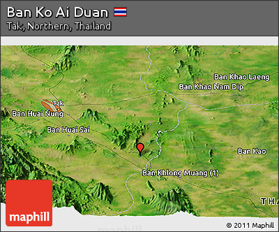 Satellite Panoramic Map of Ban Ko Ai Duan