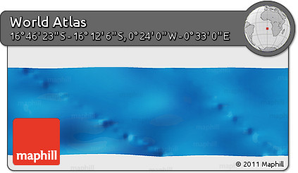 Physical Panoramic Map of the Area around 16° 29' 14" S, 0° 4' 30" E