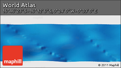 Physical Panoramic Map of the Area around 16° 29' 14" S, 0° 4' 30" E