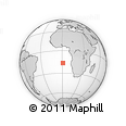 Outline Map of the Area around 16° 29' 14" S, 0° 55' 29" E, rectangular outline