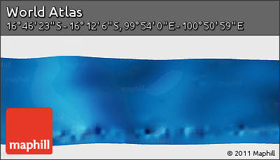 Physical Panoramic Map of the Area around 16° 29' 14" S, 100° 22' 30" E