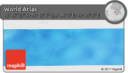Physical Panoramic Map of the Area around 16° 29' 14" S, 10° 16' 30" E