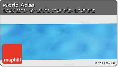 Physical Panoramic Map of the Area around 16° 29' 14" S, 10° 16' 30" E