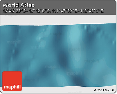 Satellite 3D Map of the Area around 16° 29' 14" S, 112° 16' 30" E