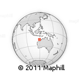 Outline Map of the Area around 16° 29' 14" S, 119° 4' 29" E, rectangular outline
