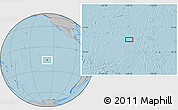 Gray Location Map of the area around 16° 29' 14" S, 128° 16' 30" W, hill shading
