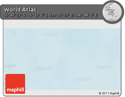 Physical 3D Map of the Area around 16° 29' 14" S, 140° 19' 29" E