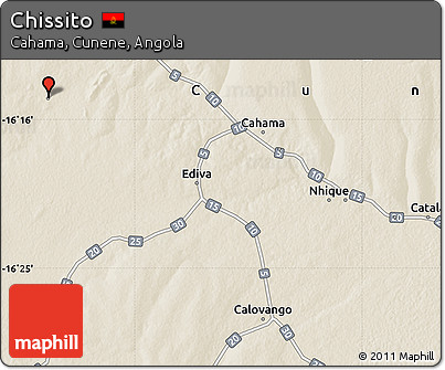 Shaded Relief Map of Chissito