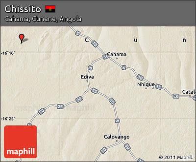 Shaded Relief Map of Chissito