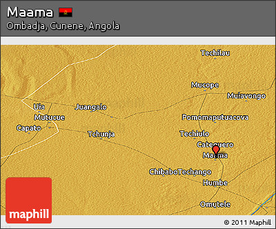 Physical Panoramic Map of Maama