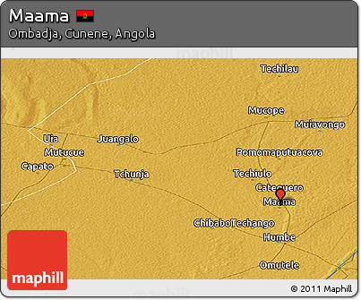 Physical Panoramic Map of Maama