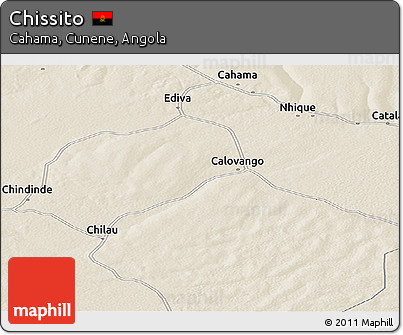 Shaded Relief Panoramic Map of Chissito