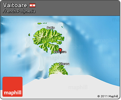 Physical 3D Map of Vaitoare