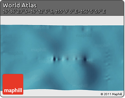 Satellite 3D Map of the Area around 16° 29' 14" S, 155° 37' 30" E