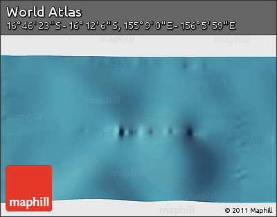 Satellite 3D Map of the Area around 16° 29' 14" S, 155° 37' 30" E