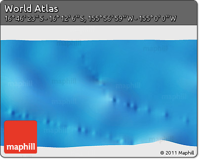 Physical 3D Map of the Area around 16° 29' 14" S, 155° 28' 29" W