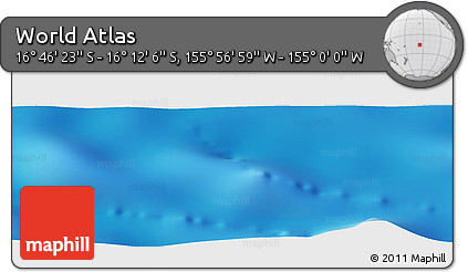 Physical Panoramic Map of the Area around 16° 29' 14" S, 155° 28' 29" W
