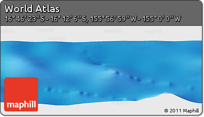 Physical Panoramic Map of the Area around 16° 29' 14" S, 155° 28' 29" W