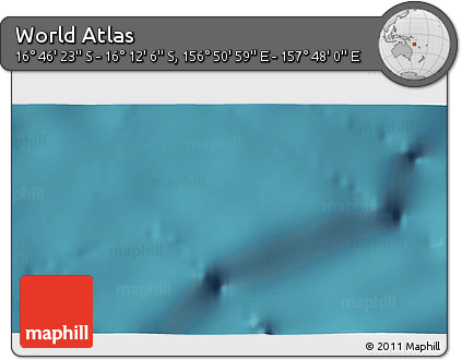 Satellite 3D Map of the Area around 16° 29' 14" S, 157° 19' 29" E