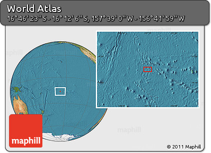 Satellite Location Map of the Area around 16° 29' 14" S, 157° 10' 30" W
